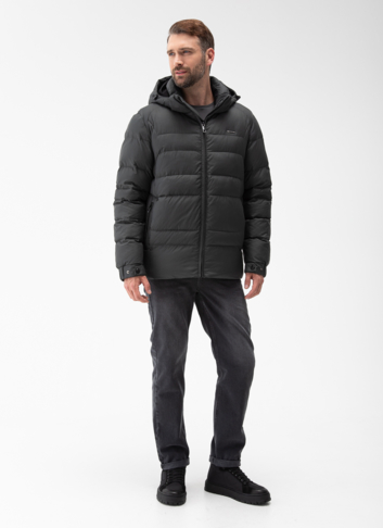 Мужской пуховик с капюшоном 