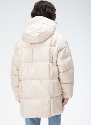 Женский пуховик с капюшоном 