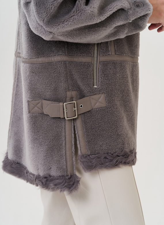 Женская куртка "косуха" из искусственного меха