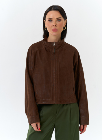 Женская двухсторонняя куртка из натуральной кожи