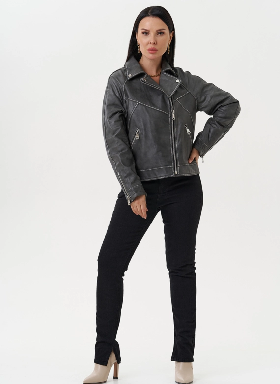 Куртка "косуха" из натуральной кожи