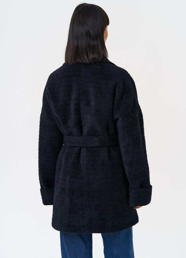 Женское полупальто с английским воротником модель № 31484 в кредит