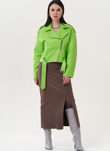 Куртка из эко кожи с английским воротником