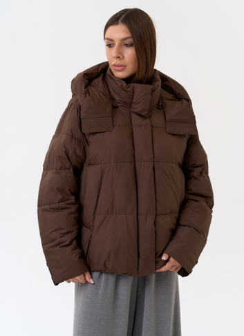 Женский пуховик с капюшоном