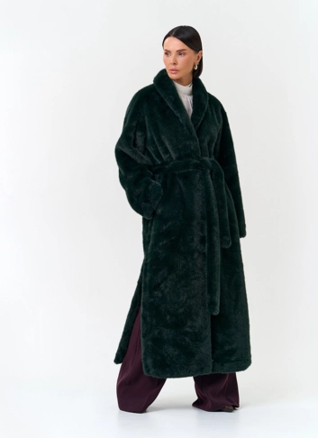 Женская дубленка из эко меха