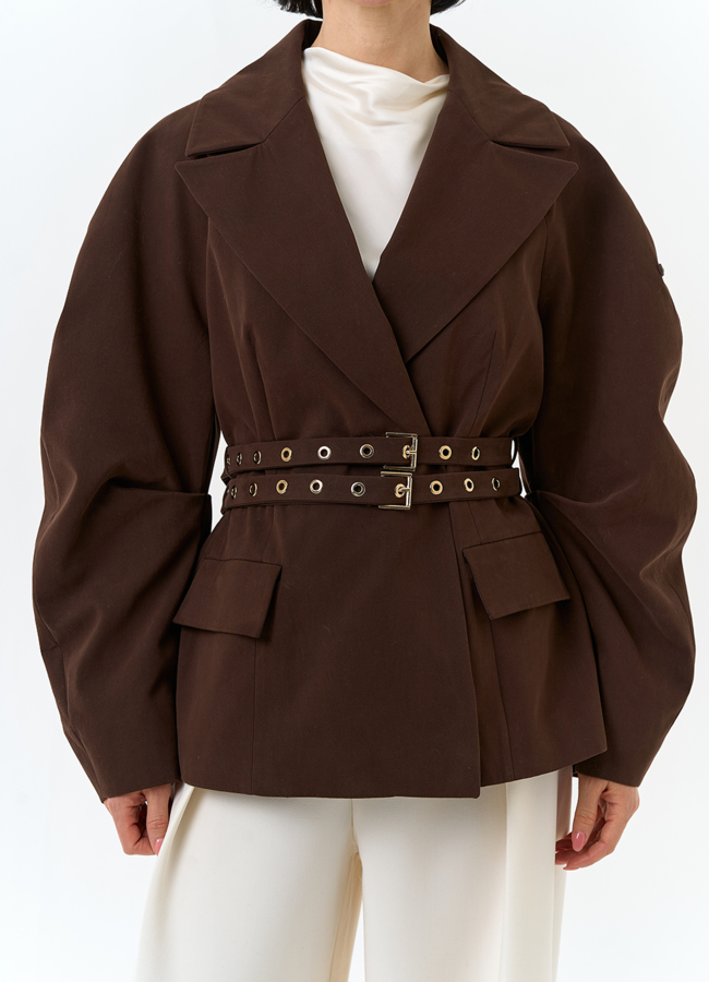 Женская куртка с объемными рукавами модель № 32560 универмаг малина