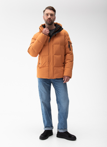 Мужской пуховик с капюшоном 