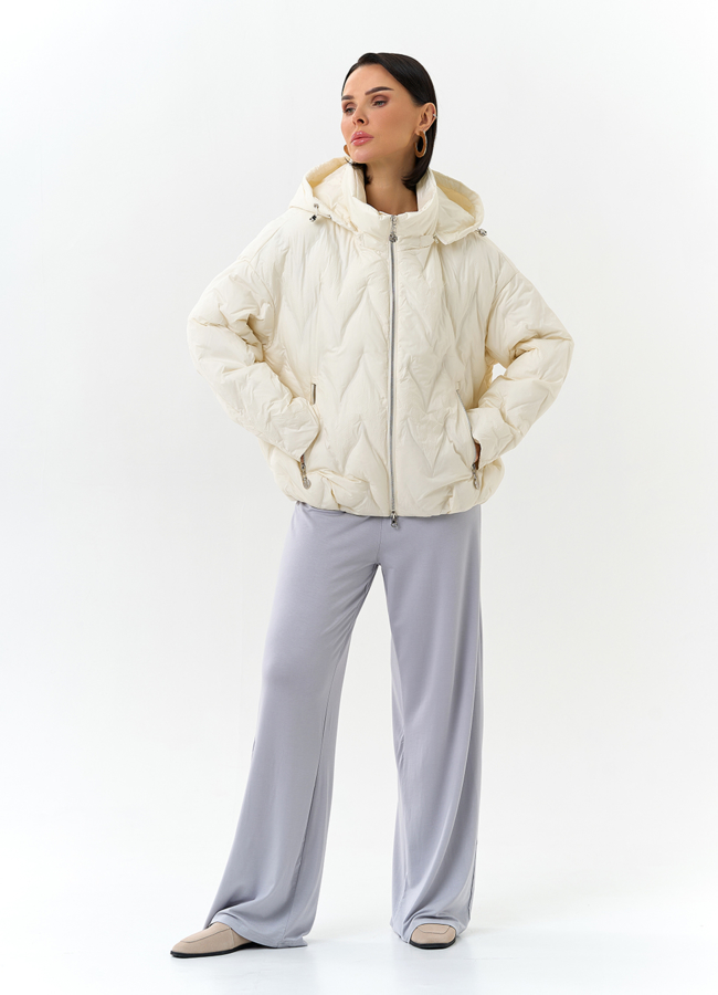 Женская куртка с капюшоном  модель № 32671 в рассрочку