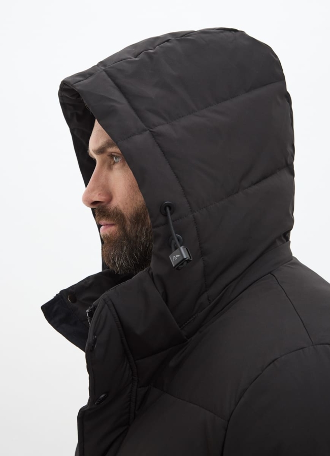 Мужской пуховик черного цвета модель № 32035 универмаг малина