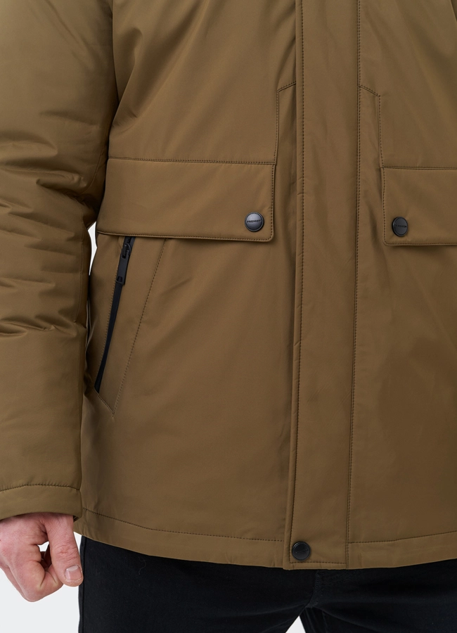 Парка мужская на мехе из волка модель № 29069 универмаг малина