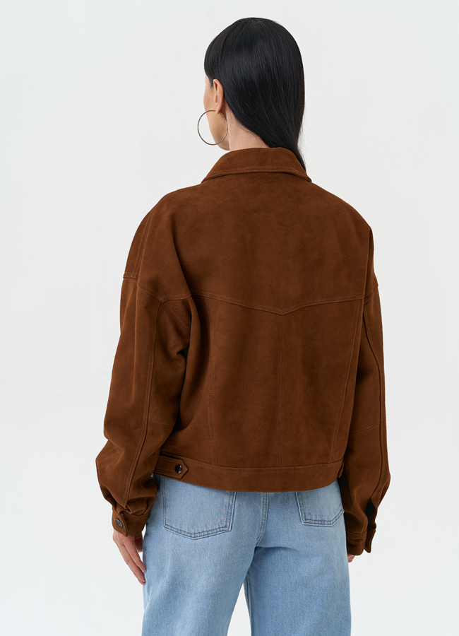 Женская куртка из натуральной замши модель № 30320 в рассрочку