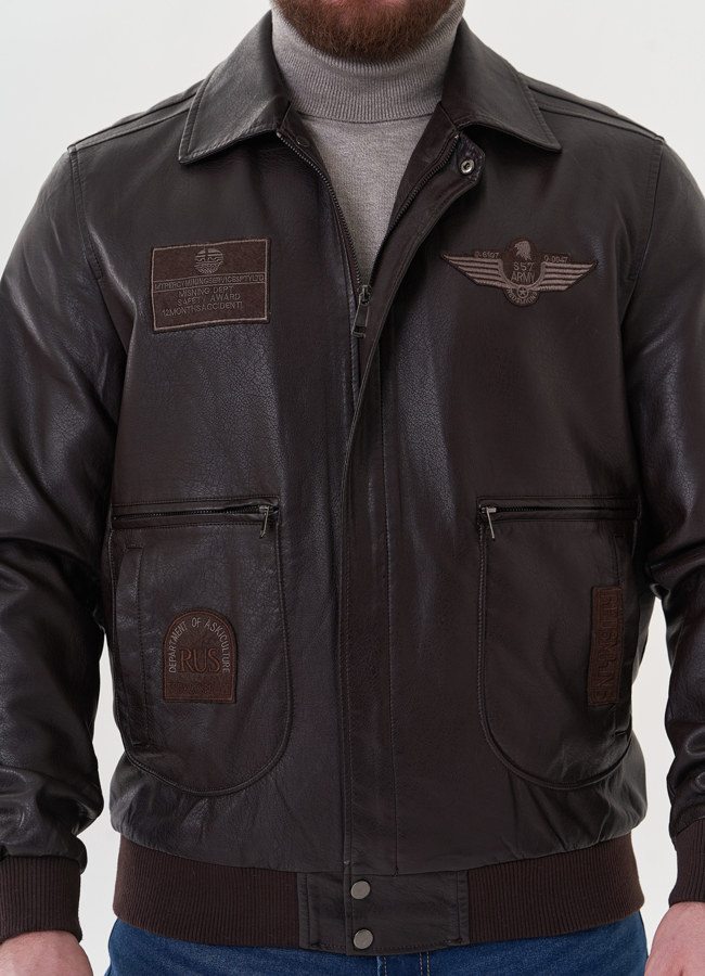 Мужская куртка из эко кожи модель № 26786 универмаг малина