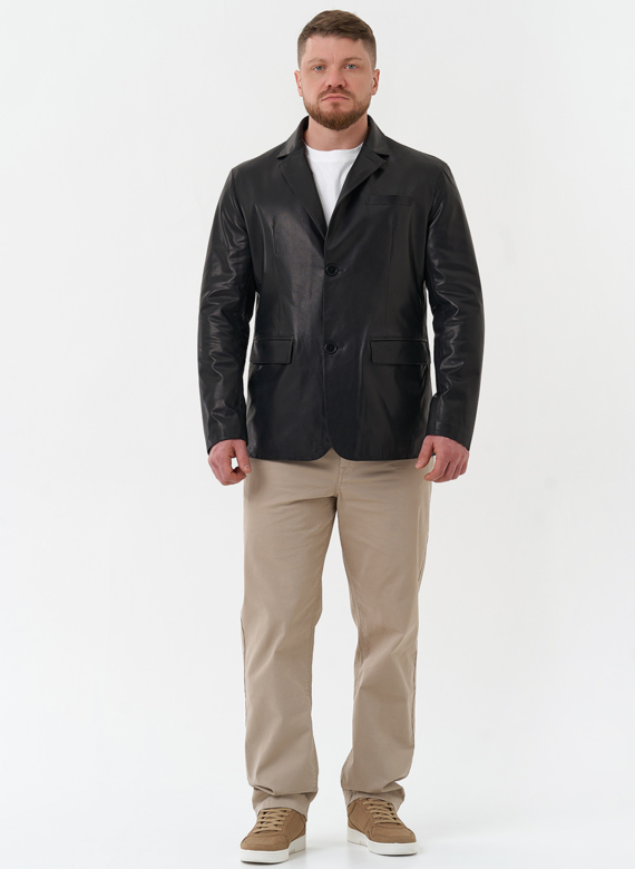 Мужской пиджак из натуральной кожи