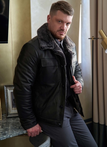 Мужская куртка из натуральной кожи