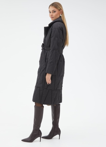 Женский пуховик с английским воротником