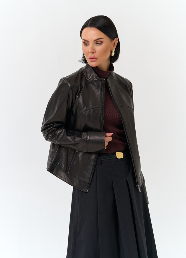 Женская куртка из натуральной кожи модель № 32750 универмаг малина