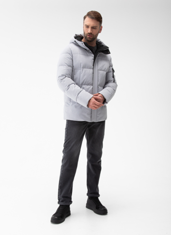 Мужской пуховик с капюшоном 