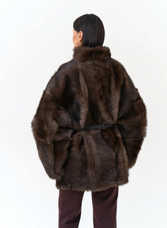 Женская двухсторонняя дубленка фото