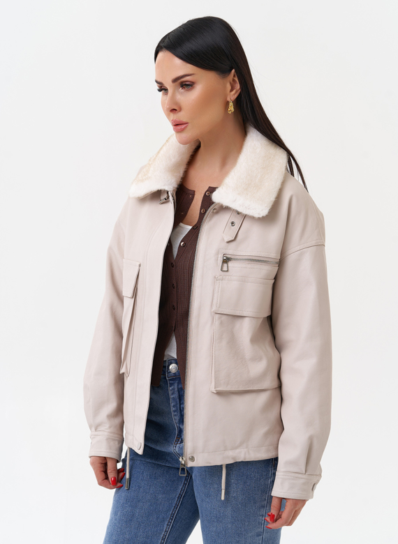 Куртка весенняя из искусственной кожи 