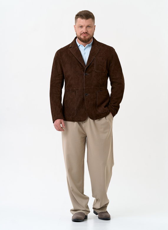 Мужской пиджак из натуральной замши