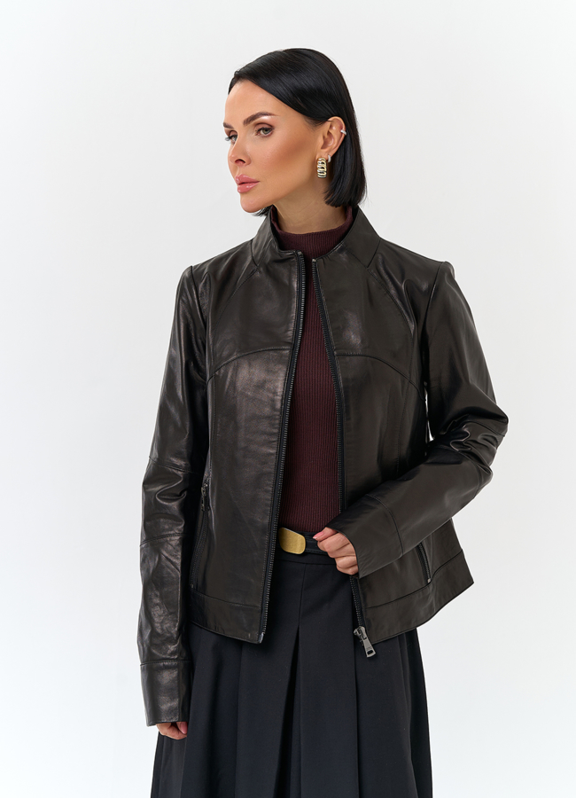 Женская куртка из натуральной кожи модель № 32750 универмаг малина