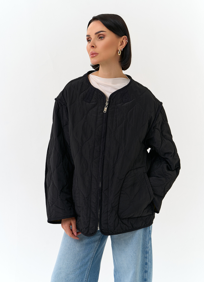 Женская двухсторонняя куртка модель № 32831 универмаг малина