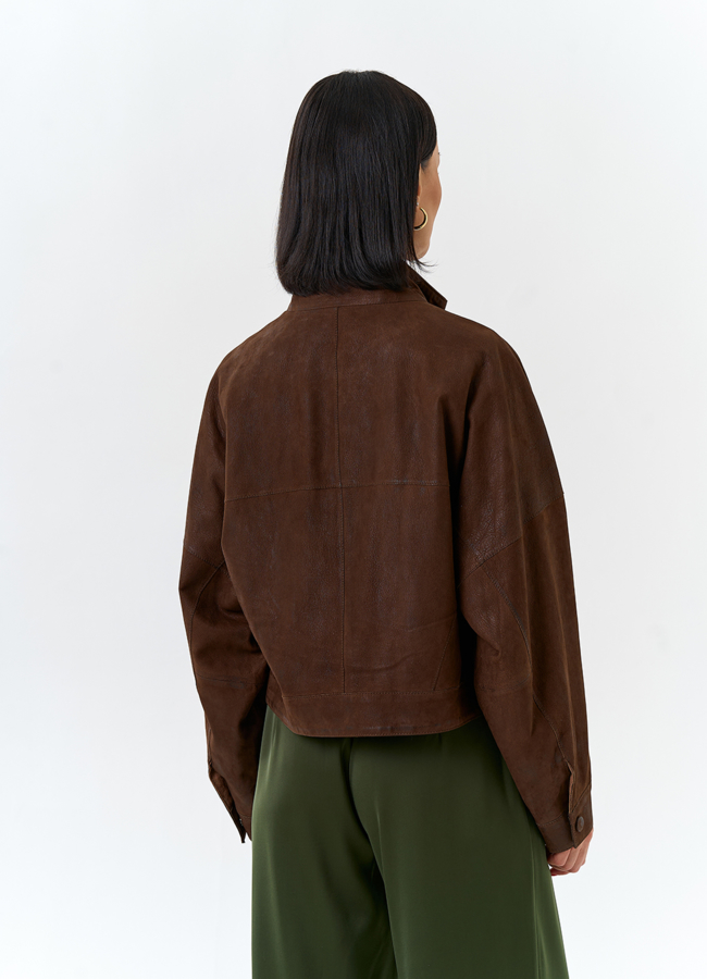 Женская двухсторонняя куртка из натуральной кожи модель № 32537 в кредит