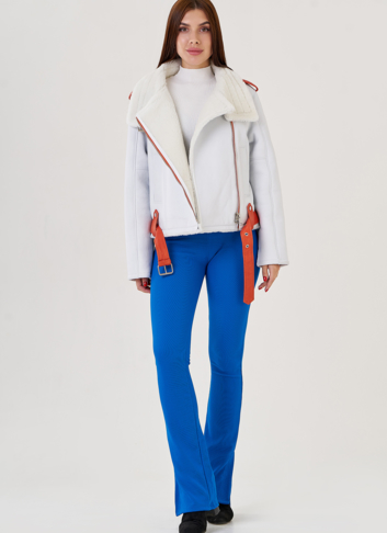 Женская дубленка белого цвета Женская дубленка белого цвета