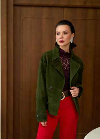 Женская куртка из натуральной замши Женская куртка из натуральной замши