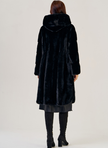 Шуба-"рубашка" с капюшоном