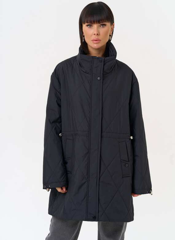 Женская удлиненная куртка со съемным капюшоном